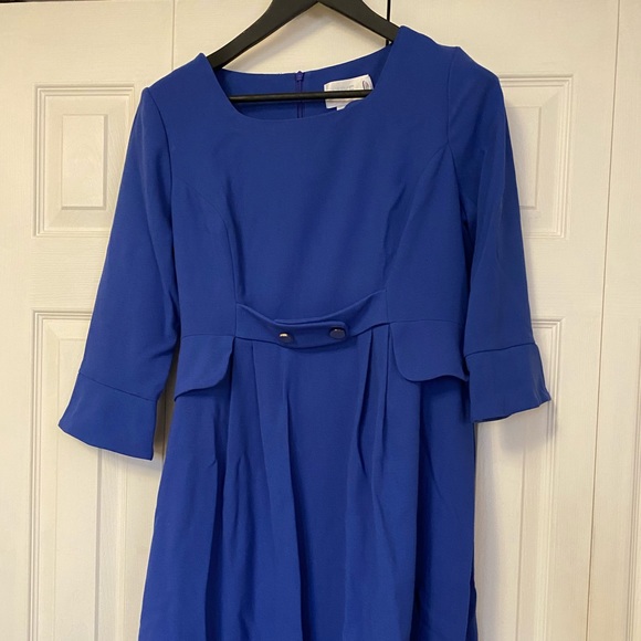 Seraphine’s Royal Blue Tailored Maternity Dress - Picture 3 of 13